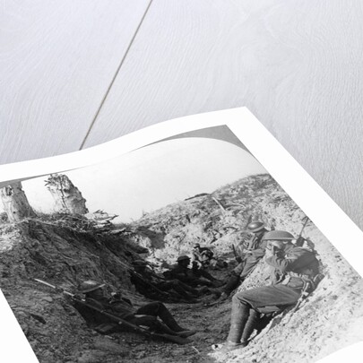Troops waiting in a trench near Arras, France, World War I by Realistic Travels Publishers