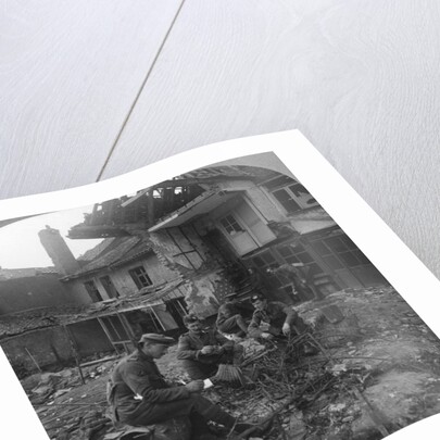 Houses damaged by German shellfire, Ypres salient, Belgium, World War I by Realistic Travels Publishers