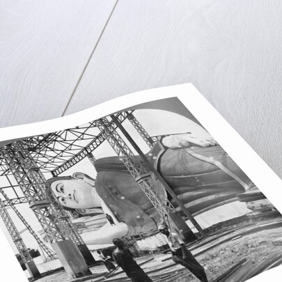 Giant recumbent figure of Buddha, Pegu, Burma by Stereo Travel Co