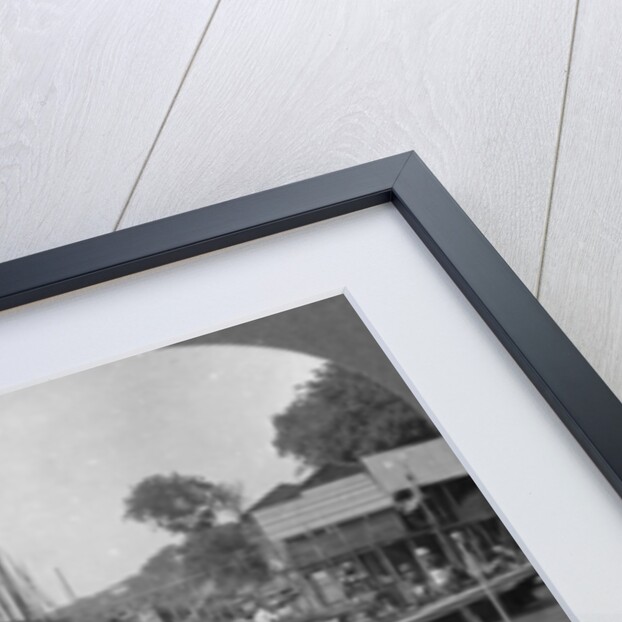 Looking up the Irrawaddy River, Rangoon, Burma by Stereo Travel Co