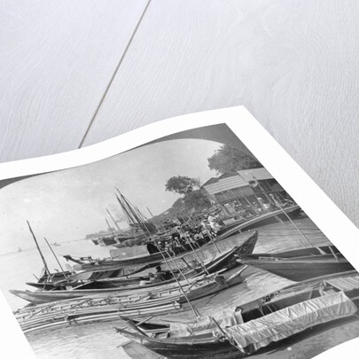 Looking up the Irrawaddy River, Rangoon, Burma by Stereo Travel Co