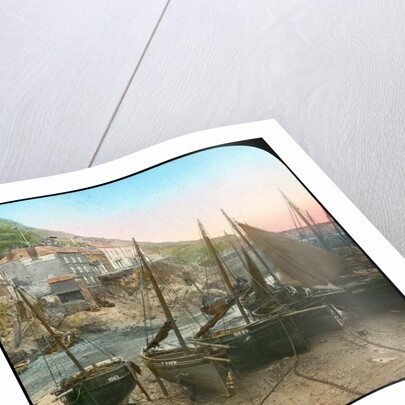 Fishing fleet at low tide, Polperro, Cornwall by Church Army Lantern Department