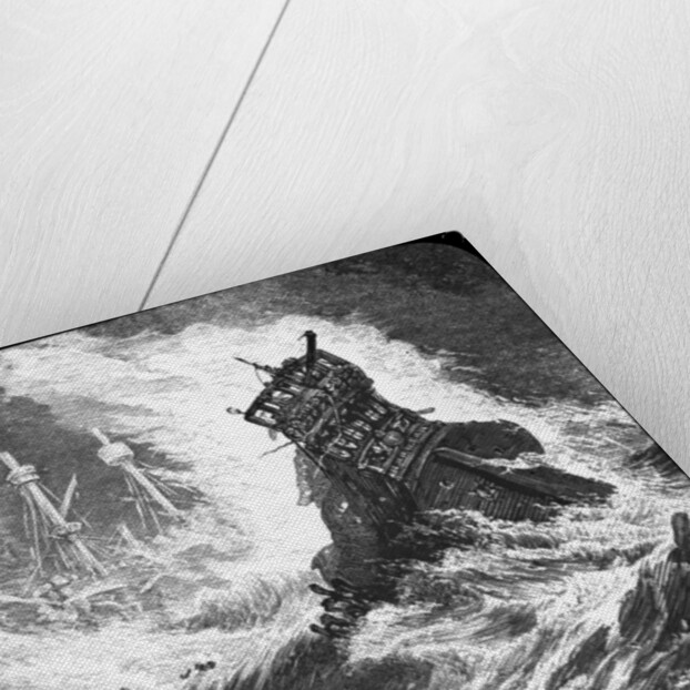 The Spanish Armada in a tempest by Anonymous