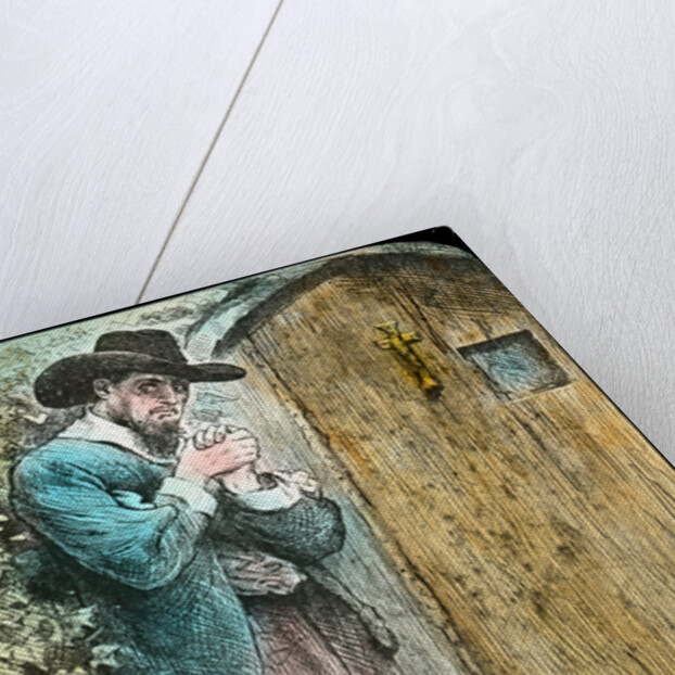Mr Fearing at the gate, from The Pilgrim's Progress by Anonymous