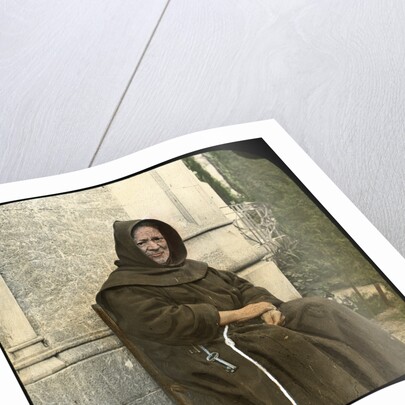 Monk, Sicily, Italy by L Toms