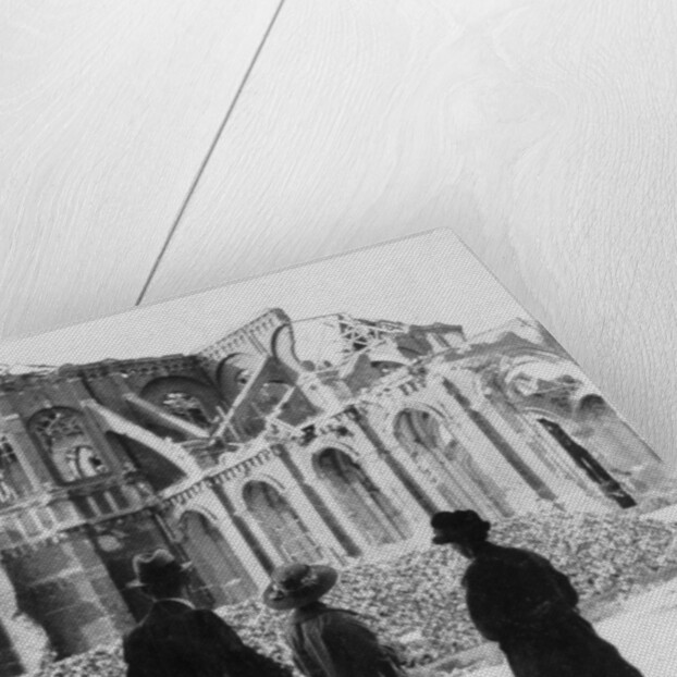 Damage to the Church of Notre Dame, Armentières, France, World War I by Nightingale & Co