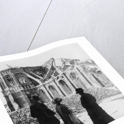 Damage to the Church of Notre Dame, Armentières, France, World War I by Nightingale & Co