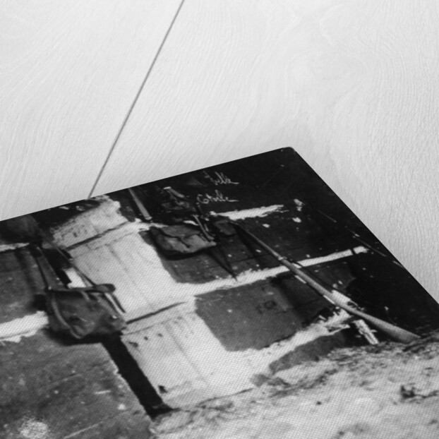 Interior of a German dugout, World War I by Nightingale & Co