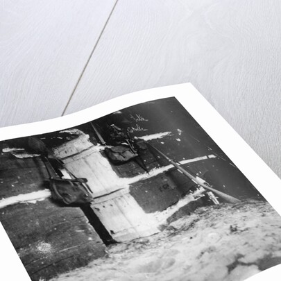 Interior of a German dugout, World War I by Nightingale & Co