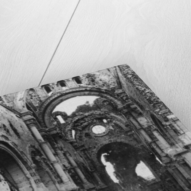 Damaged interior of Albert Cathedral, France, World War I by Nightingale & Co