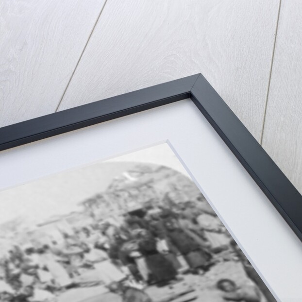 A market in the Tartar (northern) city, looking toward Drum Tower by Underwood & Underwood