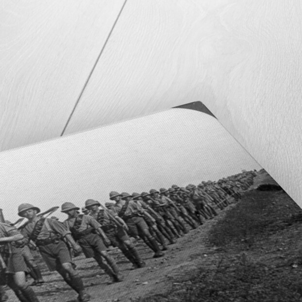 'On the long march through torrid heat to Baghdad', World War I by Realistic Travels Publishers