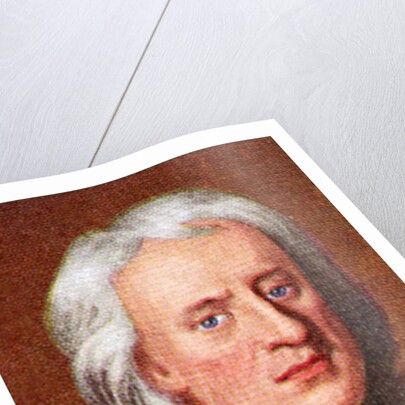 Sir Isaac Newton, taken from a series of cigarette cards by Anonymous