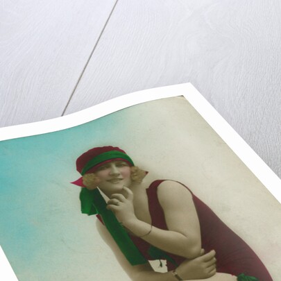 Postcard of a swimmer by Anonymous