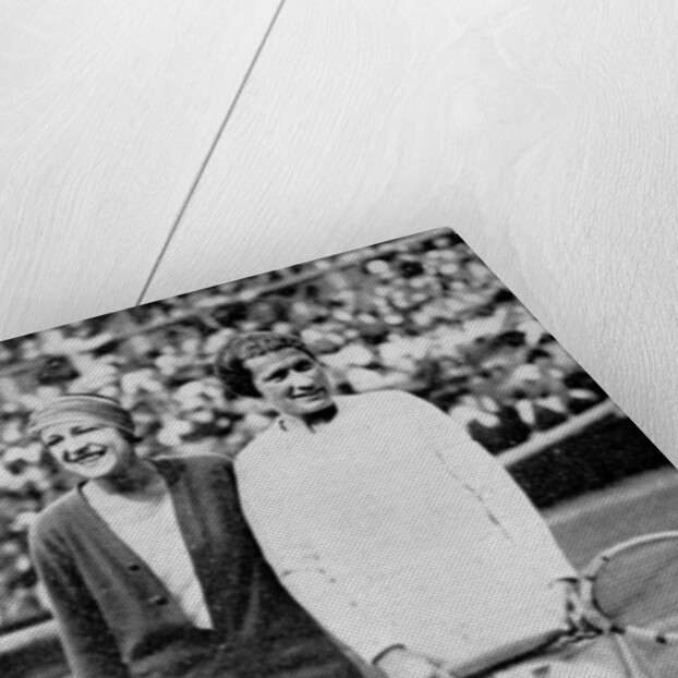 Suzanne Lenglen (left) and Elizabeth Ryan before their last singles match at Wimbledon by Anonymous