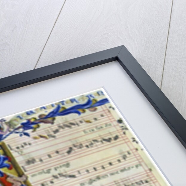 Francesco Landino playing a portative organ by Anonymous