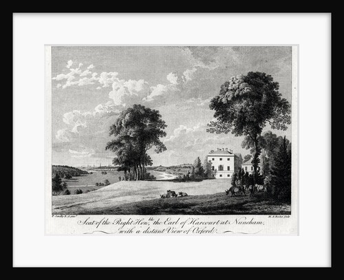 Seat of the Right Honourable the Earl of Harcourt at Nuneham, with a distant view of Oxford by Michael Angelo Rooker