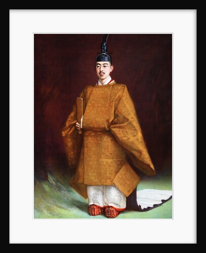 Emperor Hirohito in his coronation garments by Anonymous