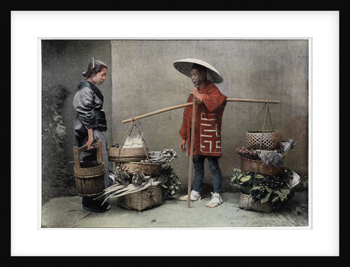 Vegetable Merchant in Japan by Charles Gillot