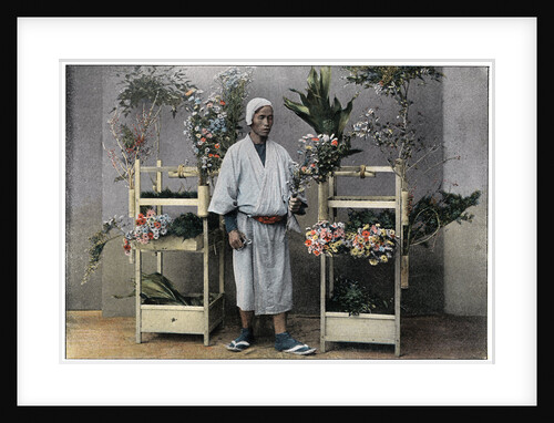 Flower Merchant in Japan by Charles Gillot