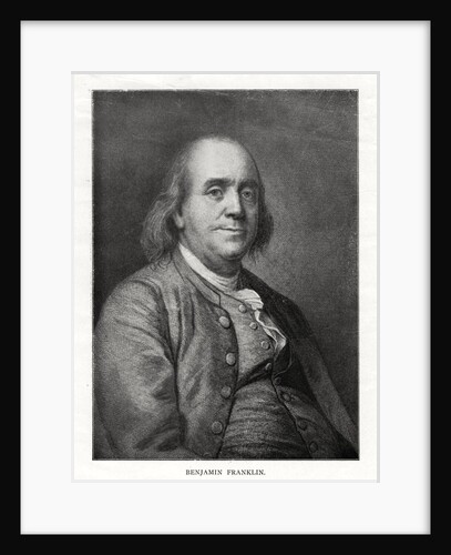 Benjamin Franklin, American statesman, printer and scientist by Anonymous
