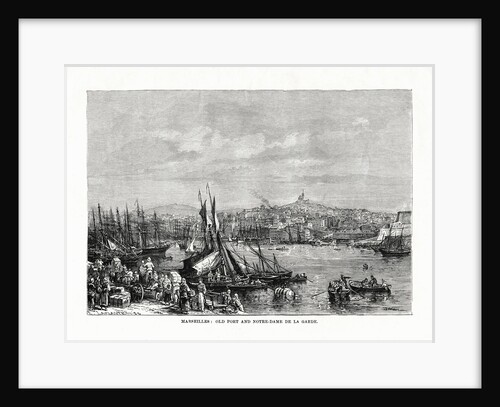Old port and Notre Dame de la Garde, Marseilles, France by Anonymous
