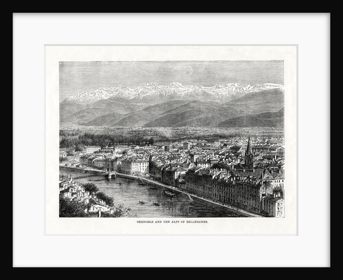 Grenoble and the Alps of Belledonne, France by Anonymous