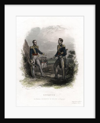 Meeting between Generals San Martin and Bolivar by Levy