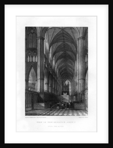 Westminster Abbey from the altar, London by J Woods
