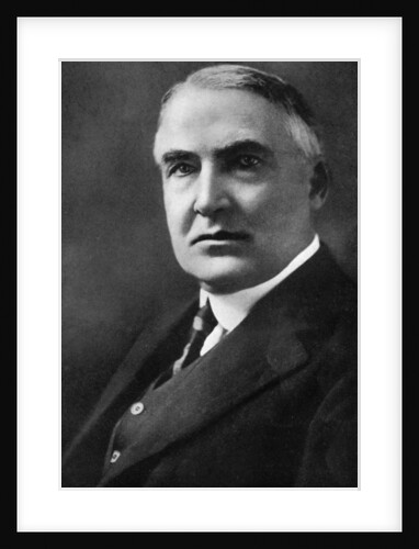 Warren G Harding, 29th President of the United States by Anonymous