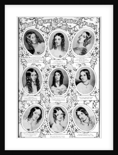 Nine of Queen Victoria's bridesmaids by Anonymous