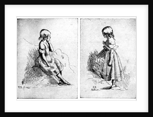 Two etchings by Queen Victoria by Queen Victoria