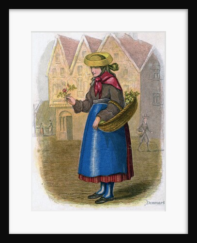 Danish Woman selling Flowers by W Dickes