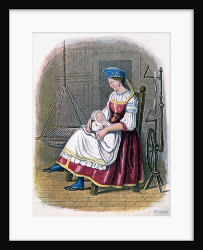 Russian Woman with Baby by W Dickes