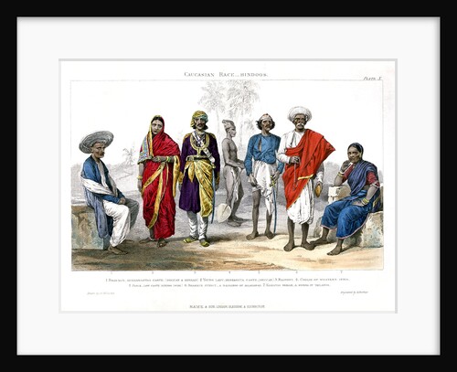 Caucasian Race, Hindus by A Portier