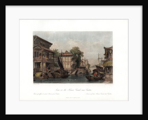 'Scene on the Honan Canal, near Canton', China by James B Allen