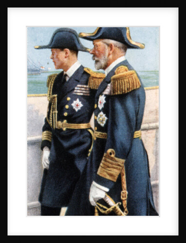 George V and the Prince of Wales reviewing the Fleet, July 26th by Anonymous