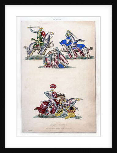 Knights fighting by Henry Shaw