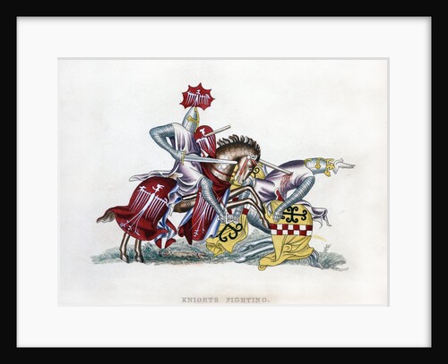 Knights fighting by Henry Shaw