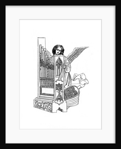 Angel and organ by Henry Shaw
