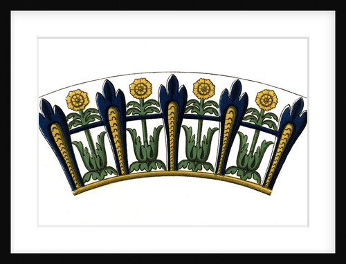 Detail from an enamelled dish by Henry Shaw