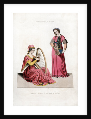 Ladies Playing on the Harp and Organ by Henry Shaw