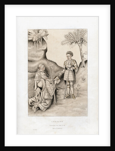 Lydgate presenting his book to the Earl of Salisbury by Henry Shaw