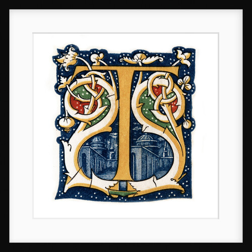 Initial letter 'T' by Henry Shaw