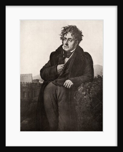 Francois-Rene, vicomte de Chateaubriand, French writer and diplomat by Anne-Louis Girodet de Roussy-Trioson
