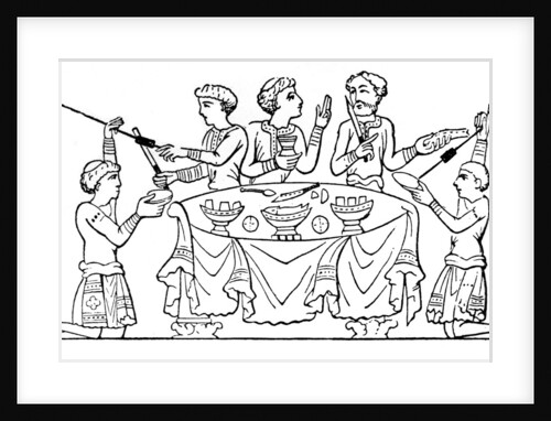 Anglo-Saxons at dinner by Anonymous