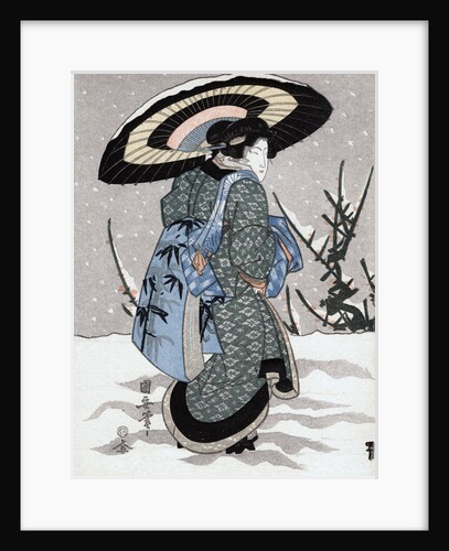 Girl in Snow Storm by Kuniyasu