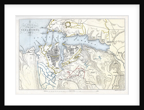Map showing the Siege of Sevastopol, Crimean War by Robert Walker