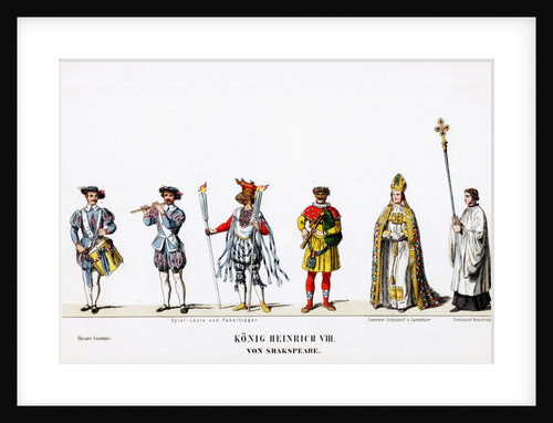 Theatre costume designs for Shakespeare's play, Henry VIII by Anonymous