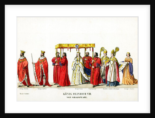 Theatre costume designs for Shakespeare's play, Henry VIII by Anonymous